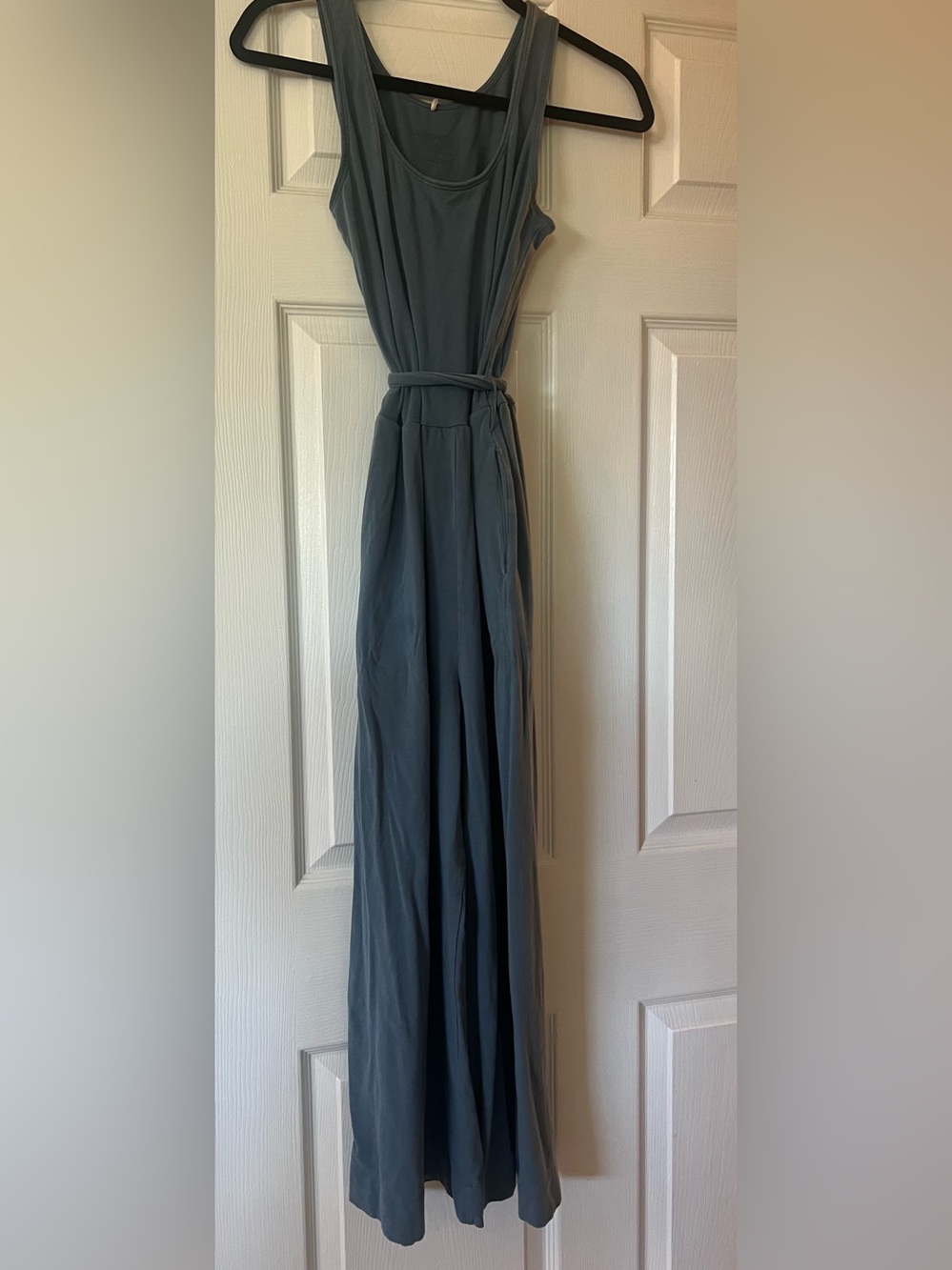 Patagonia Slate Blue Jumpsuit with Waist Tie